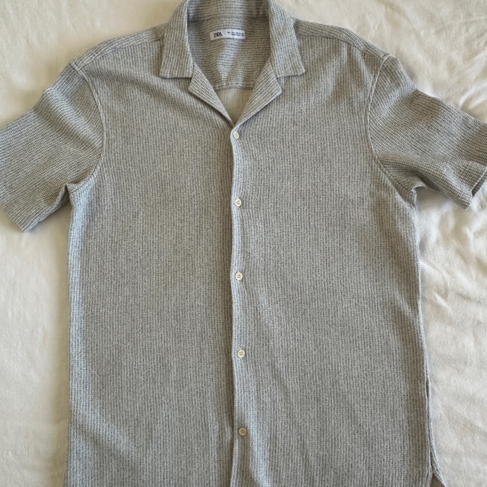 Zara Cream and Gray Knit Sweater Sz.L